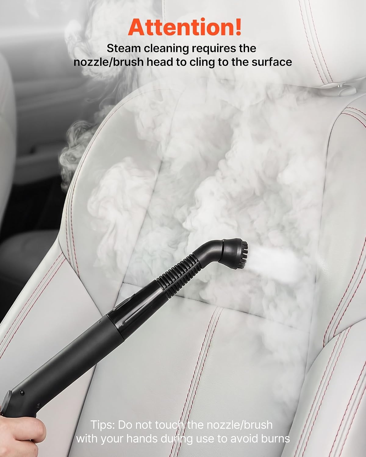 image:imageVEVOR Steam Cleaner 51 oz Tank Steamer for Cleaning with 19 Accessories Extended Power Cord and Hose Portable Handle Fast Heating Powerful Canister Steam Cleaner for Home Car Detailing Floors