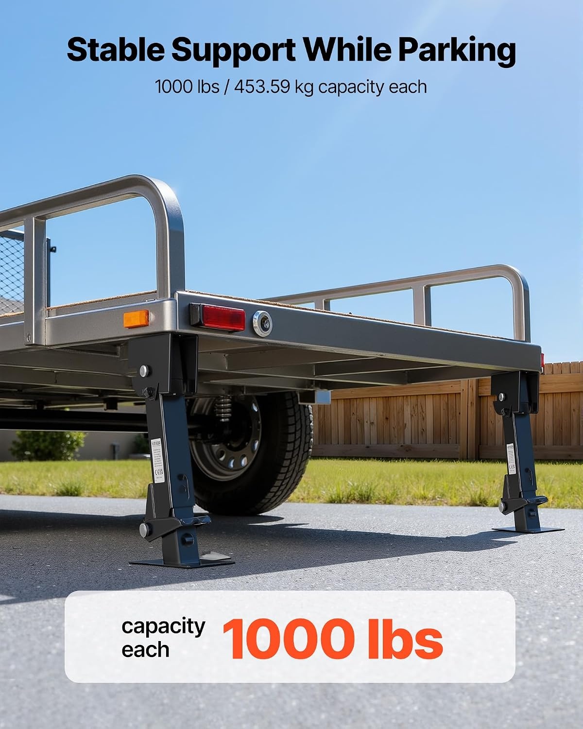 image:imageVEVOR Telescoping Stabilizer Jack 2PCS Telescoping Folding Trailer Jack Trailer Swing Down Stabilizer Jack for RV Supports 1000lbs Capacity Each Adjustable from 117 inch to 182 inch
