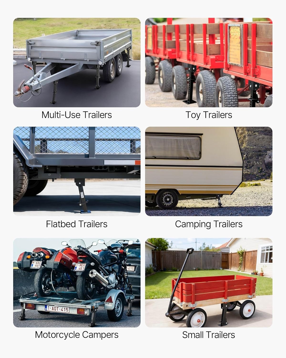 image:imageVEVOR Telescoping Stabilizer Jack 2PCS Telescoping Folding Trailer Jack Trailer Swing Down Stabilizer Jack for RV Supports 1000lbs Capacity Each Adjustable from 117 inch to 182 inch
