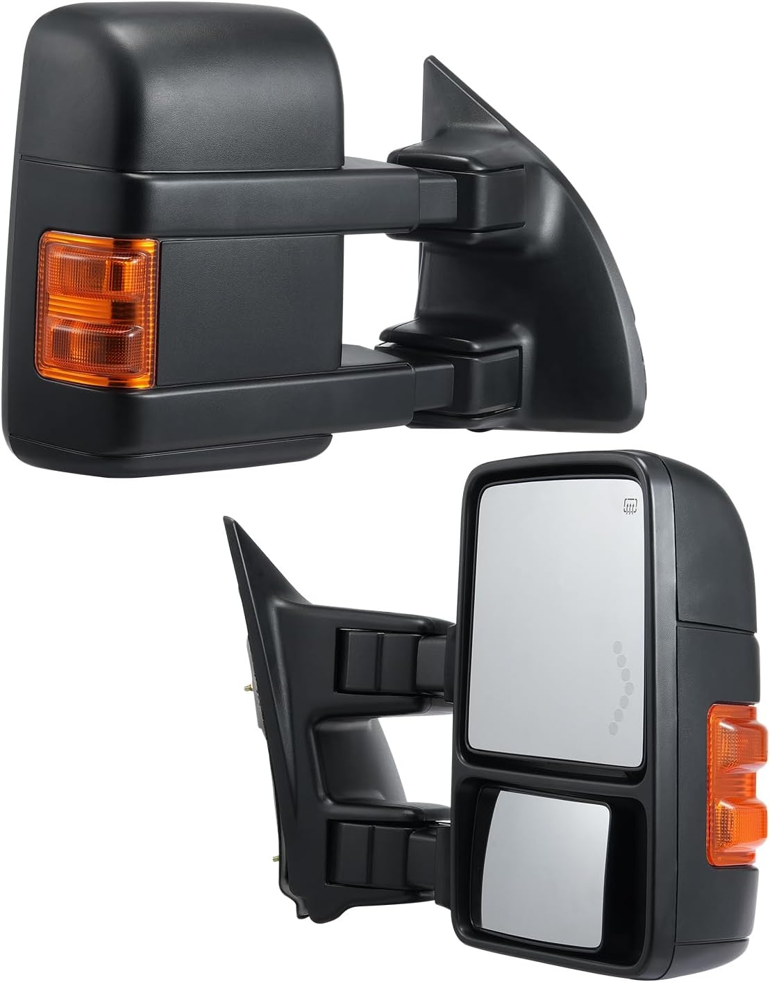 image:imageVEVOR Towing Mirrors Pair Set for 9907 Ford F250 F350 F450 F550 Super Duty 0105 Excursion Power Heated with Signal Light Manual Controlling Telescoping Folding19992007