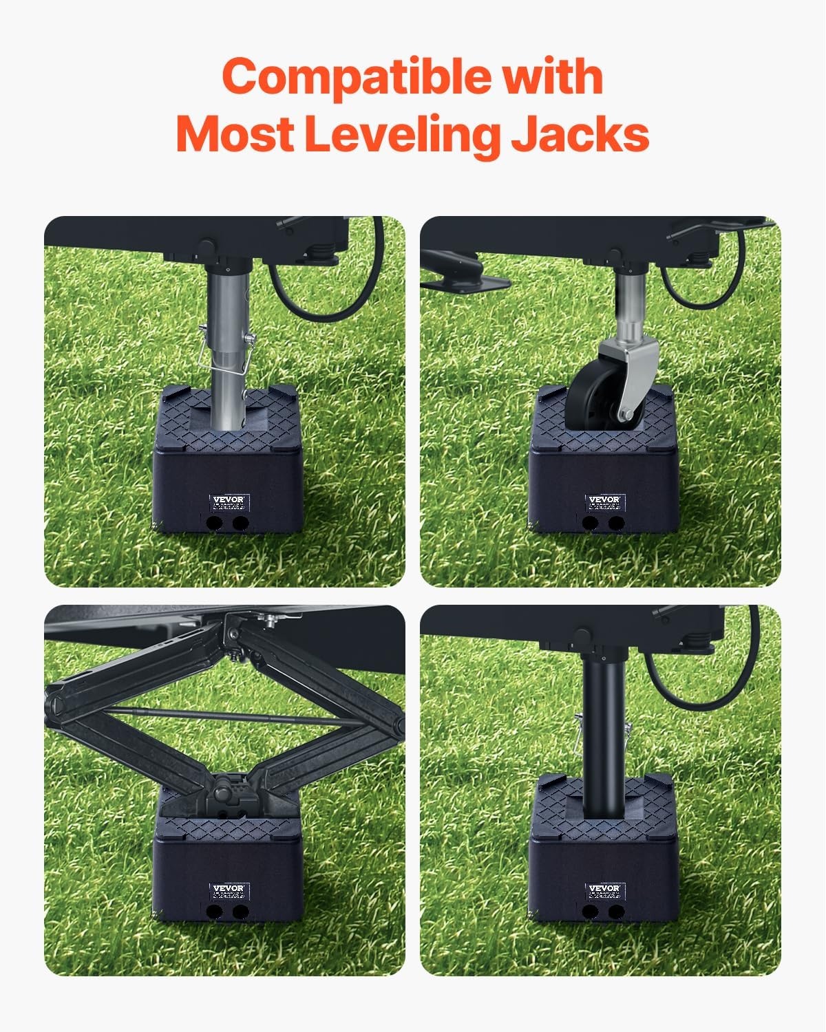 image:imageVEVOR Trailer Jack Block 6 High Heavy Duty RV Leveling Block with 6000 lbs Capacity RV Jack Stand Motorcycle Stand Stool Camper Accessories for Travel Trailers 5th Wheels Class AC Motorhomes1 PCS