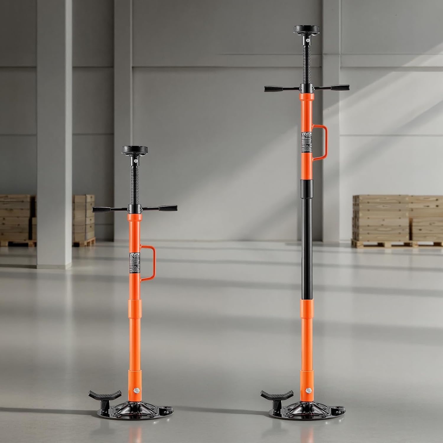 image:imageVEVOR Underhoist Support Stand 1 Ton 2204 lbs Capacity Under Hoist Jack Stand with Handle Adjustable Height Bearing Mounted Spin Handle SelfLocking Threaded Screw Support Vehicle Components