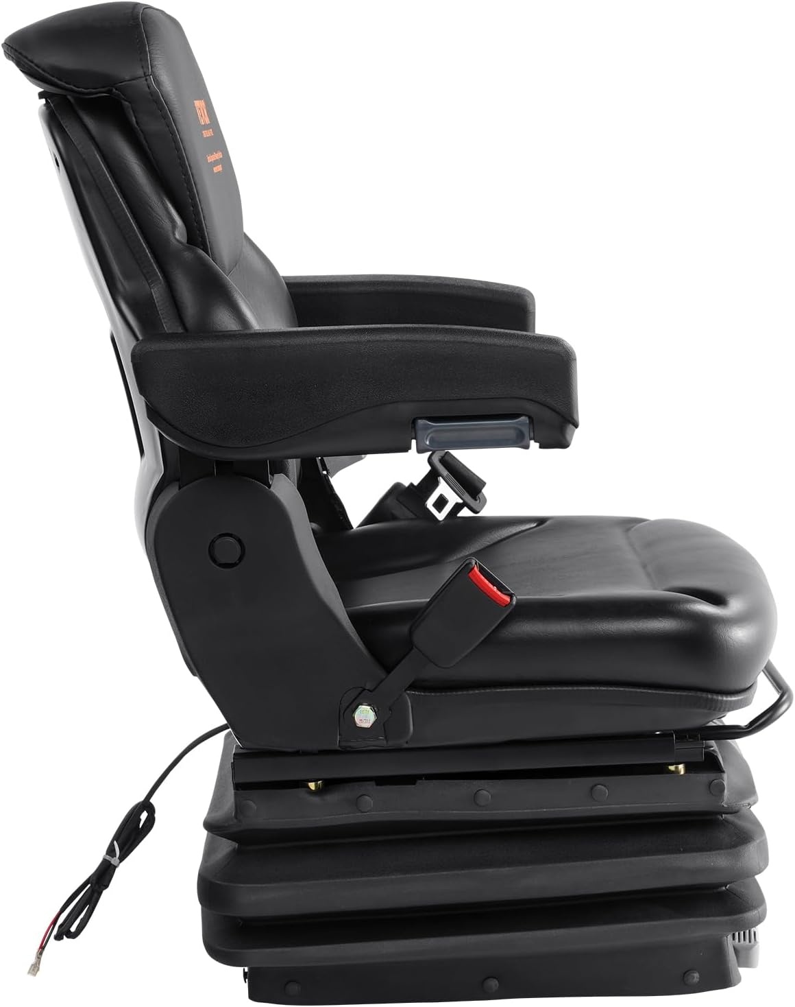 image:imageVEVOR Universal Forklift Seat Tractor Suspension Seat with Adjustable Back Armrest Headrest amp Safety Belt Secure Fold Down Tractor Seat with Micro Switch Lawnmower Seat for Skid Loader BulldozerHigh Suspension
