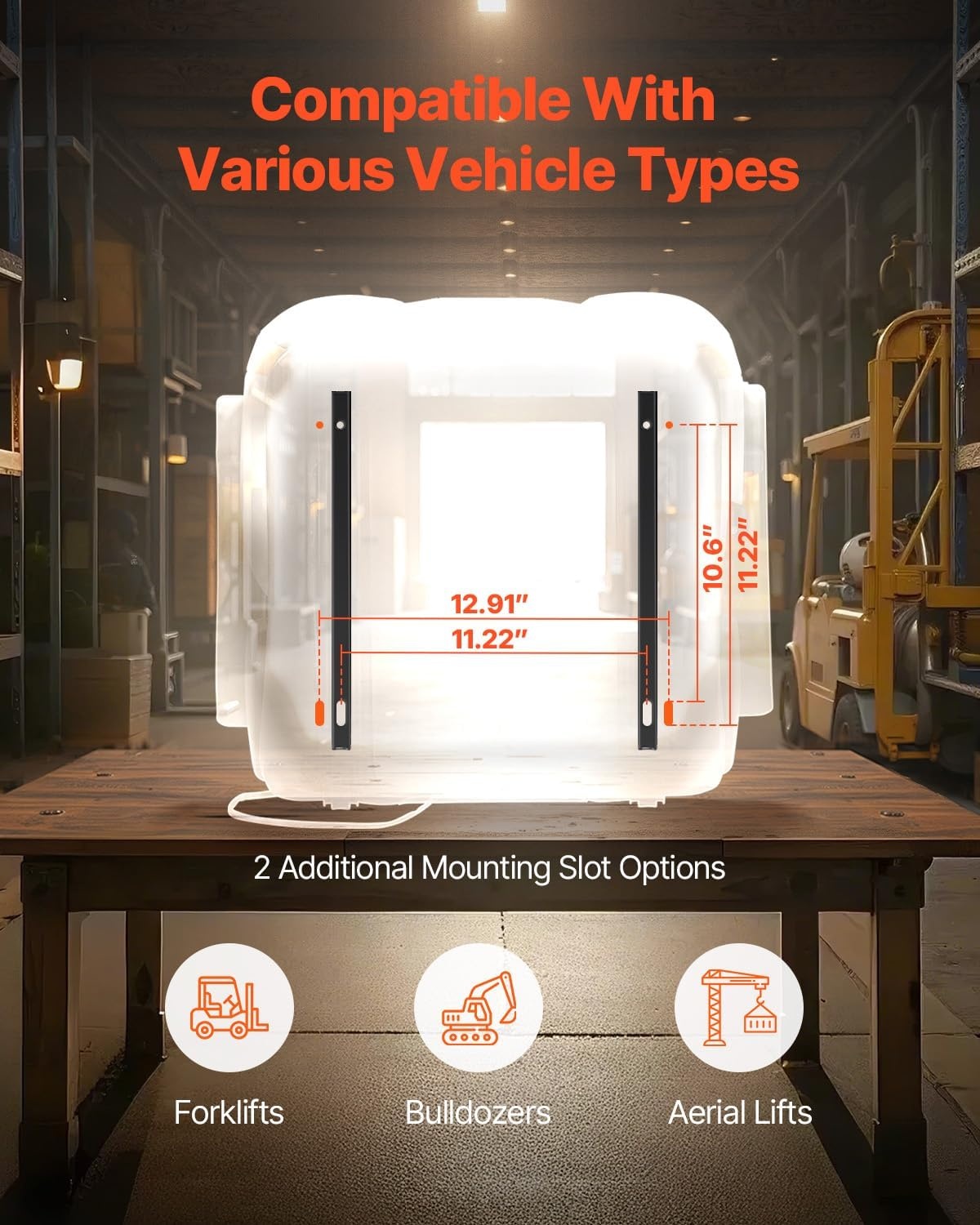 image:imageVEVOR Universal Forklift Seat Tractor Suspension Seat with Adjustable Back Armrest amp Safety Belt Secure Fold Down Tractor Seat with Micro Switch Lawnmower Seat for Skid Loader Bulldozer