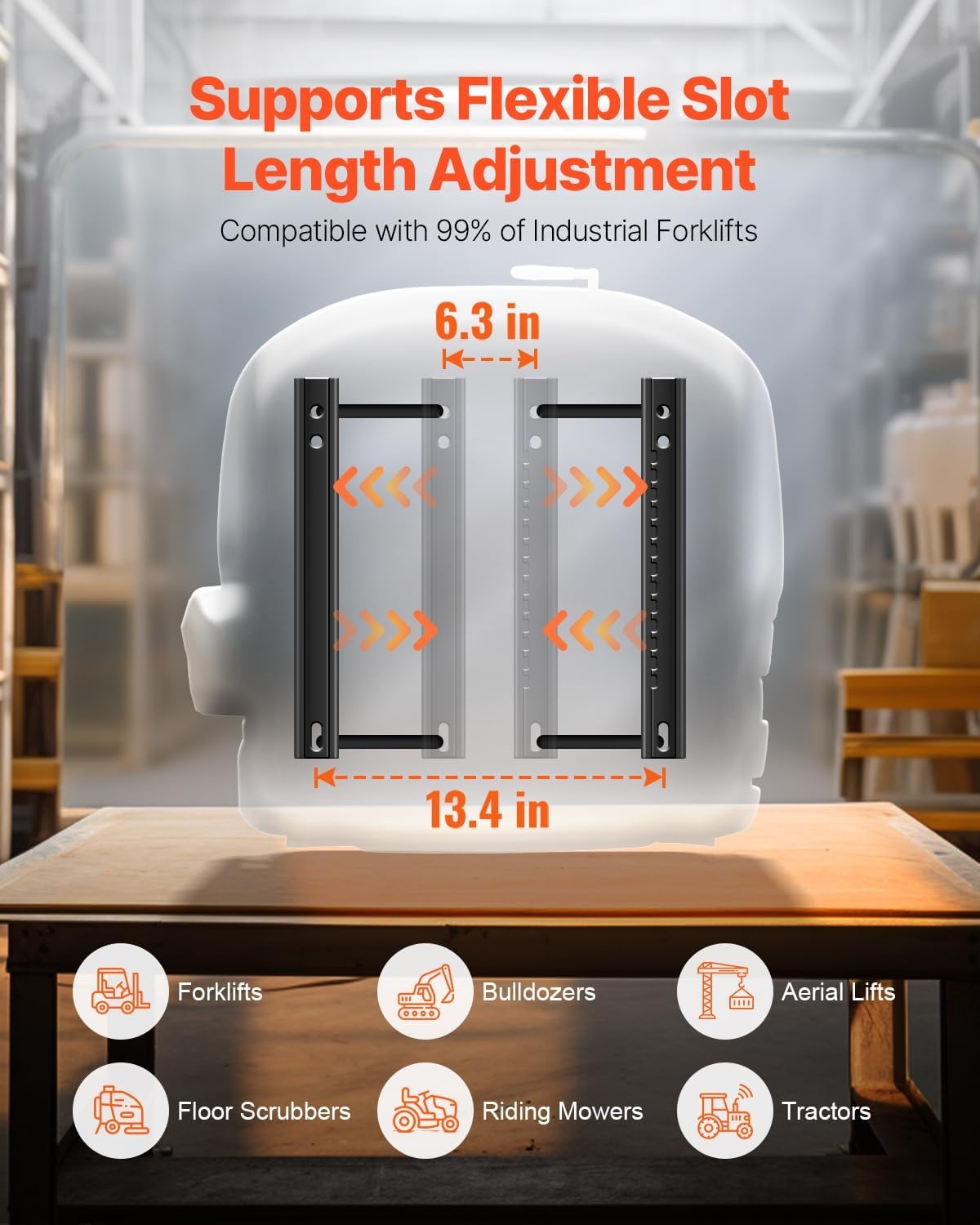 image:imageVEVOR Universal Forklift SeatTractor Seat with Micro Switch PVC Mower Seat wSeat Belt for fits Toyota Forklift AftermarketTractorSkid LoaderExcavatorDozerBackhoeTelehandlerUTVATV