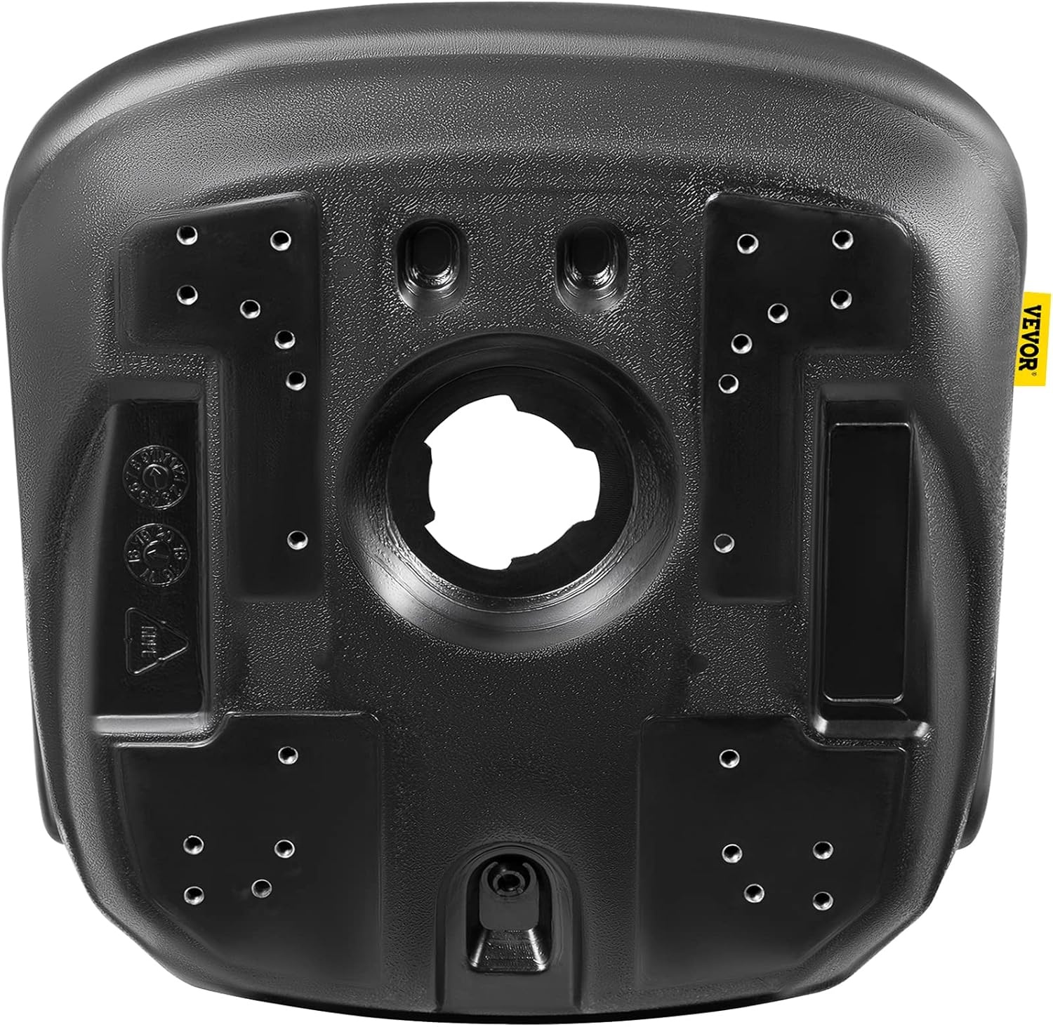 image:imageVEVOR Universal Tractor Seat Replacement 2 Pcs Compact High Back Mower Seat Black Vinyl Forklift Seat Central Drain Hole Skid Steer Seat with Mounting Bolt Patterns of 8 x 115 amp 1125 x 1151Pc Black