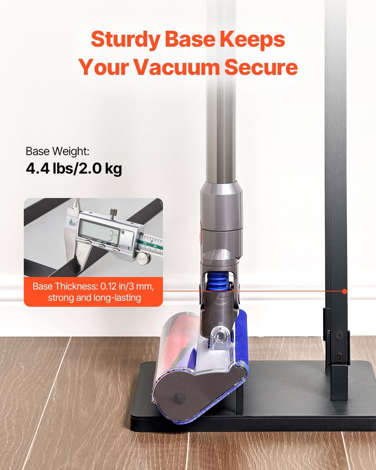 image:imageVEVOR Vacuum Stand Compatible with V6 V7 V8 V10 V11 V15 Stable Vacuum Stand Holder with 4 Hooks for DC30 DC31 DC34 DC35 DC58 DC59 DC62 D74 Cordless Upright Vacuum Cleaners amp AccessoriesBlack Frame