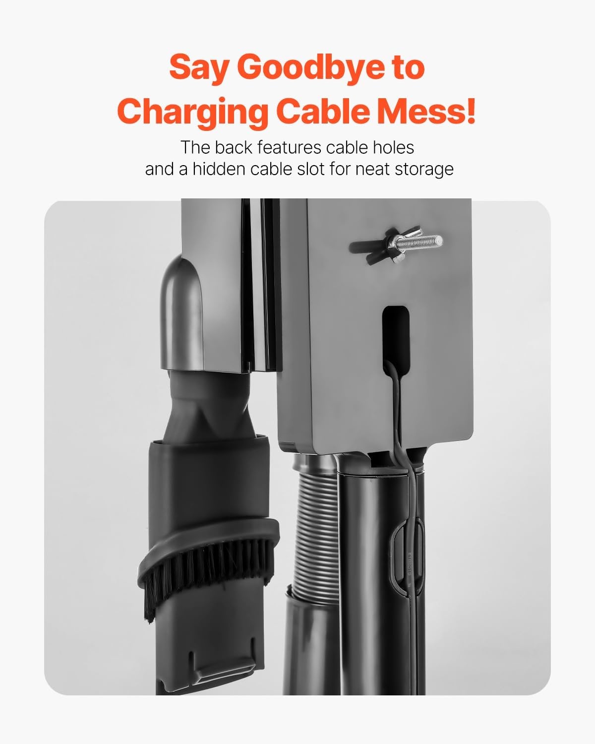 image:imageVEVOR Vacuum Stand Compatible with V6 V7 V8 V10 V11 V15 Stable Vacuum Stand Holder with 4 Hooks for DC30 DC31 DC34 DC35 DC58 DC59 DC62 D74 Cordless Upright Vacuum Cleaners amp AccessoriesBlack Extendable Tube