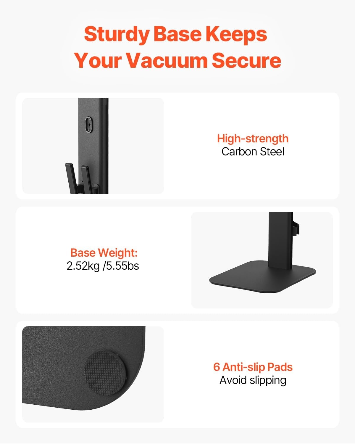 image:imageVEVOR Vacuum Stand Compatible with V6 V7 V8 V10 V11 V15 Stable Vacuum Stand Holder with 4 Hooks for DC30 DC31 DC34 DC35 DC58 DC59 DC62 D74 Cordless Upright Vacuum Cleaners amp AccessoriesBlack Board