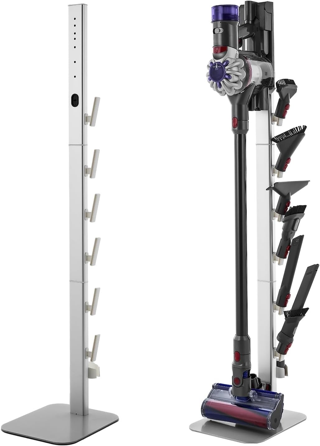 image:imageVEVOR Vacuum Stand Compatible with V6 V7 V8 V10 V11 V15 Stable Vacuum Stand Holder with 4 Hooks for DC30 DC31 DC34 DC35 DC58 DC59 DC62 D74 Cordless Upright Vacuum Cleaners amp AccessoriesSilver Tube