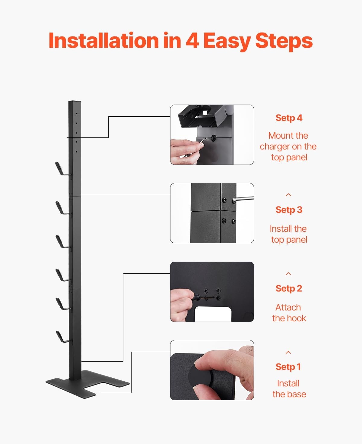 image:imageVEVOR Vacuum Stand Compatible with V6 V7 V8 V10 V11 V15 Stable Vacuum Stand Holder with 4 Hooks for DC30 DC31 DC34 DC35 DC58 DC59 DC62 D74 Cordless Upright Vacuum Cleaners amp AccessoriesBlack Tube