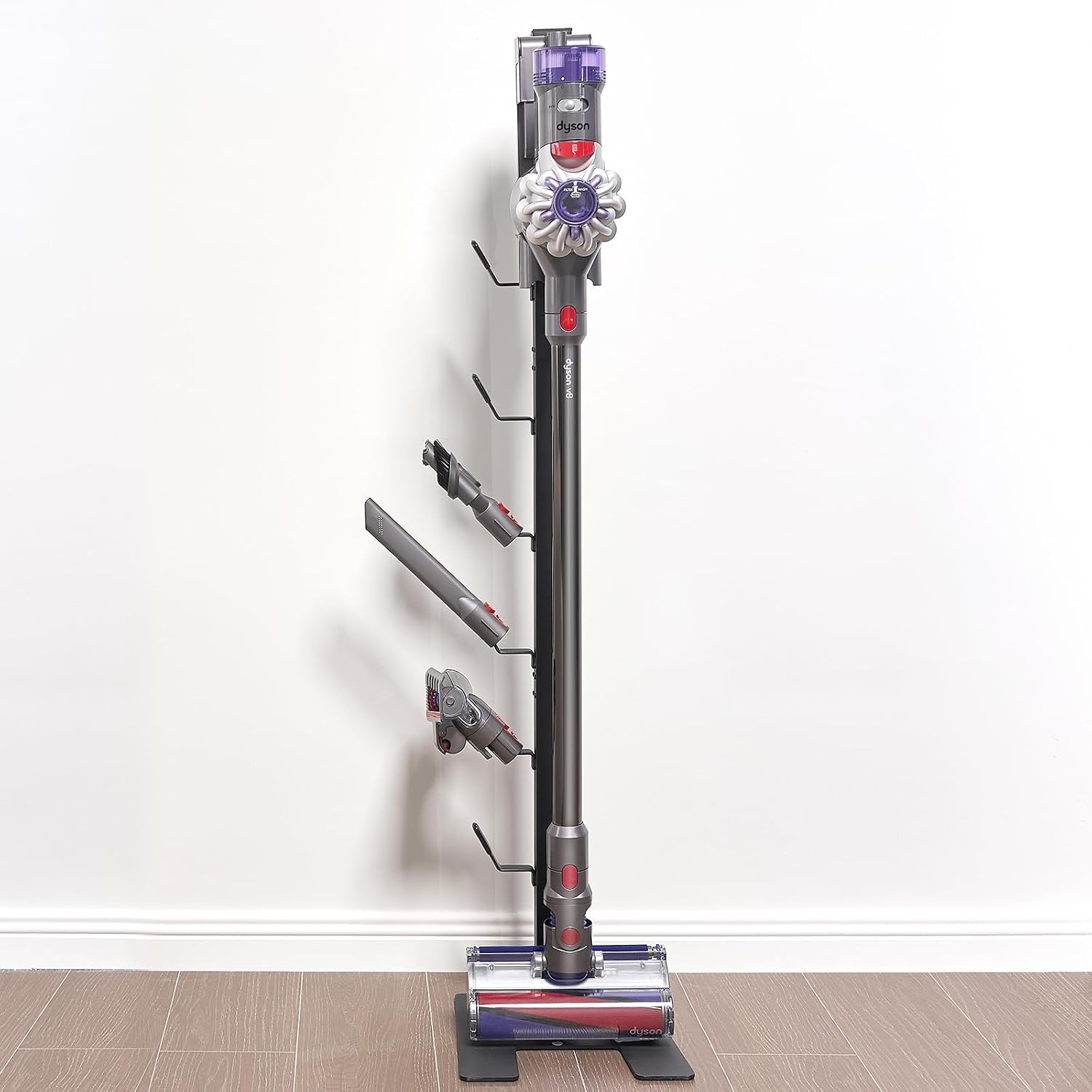 image:imageVEVOR Vacuum Stand Compatible with V6 V7 V8 V10 V11 V15 Stable Vacuum Stand Holder with 4 Hooks for DC30 DC31 DC34 DC35 DC58 DC59 DC62 D74 Cordless Upright Vacuum Cleaners amp AccessoriesBlack Tube
