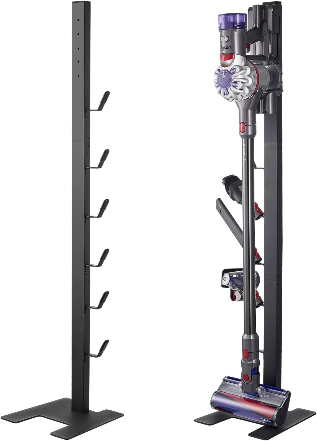 image:imageVEVOR Vacuum Stand Compatible with V6 V7 V8 V10 V11 V15 Stable Vacuum Stand Holder with 4 Hooks for DC30 DC31 DC34 DC35 DC58 DC59 DC62 D74 Cordless Upright Vacuum Cleaners amp AccessoriesBlack Tube