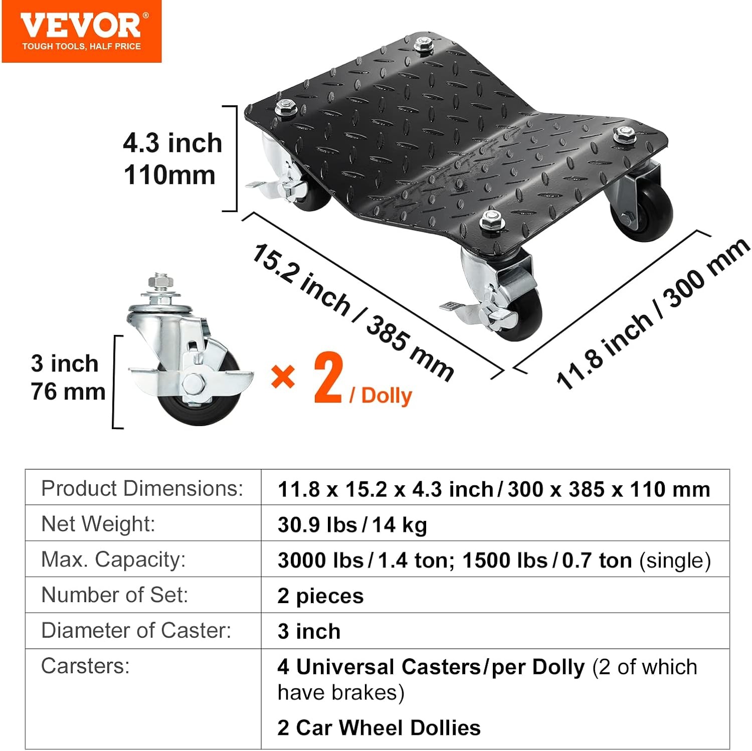 image:imageVEVOR Wheel Dolly Max Capacity 1500 Lbs Car Dolly Car Jack Dolly Lifter with Wheels Heavy Duty Vehicle Positioning Ratchet Tire Jack for Vehicle Car Auto Repair Moving Heavy Duty Steel Vehicle Positioning Ratchet Tire Jack with Wheels for Vehicle Car Auto Repair Moving Red Silver2 Pack