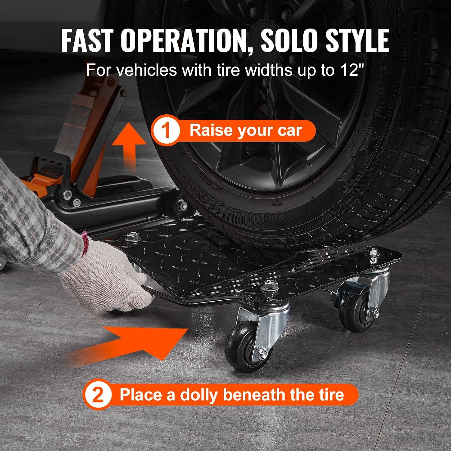 image:imageVEVOR Wheel Dolly Max Capacity 1500 Lbs Car Dolly Car Jack Dolly Lifter with Wheels Heavy Duty Vehicle Positioning Ratchet Tire Jack for Vehicle Car Auto Repair Moving Heavy Duty Steel Vehicle Positioning Ratchet Tire Jack with Wheels for Vehicle Car Auto Repair Moving Red Silver4 Pack