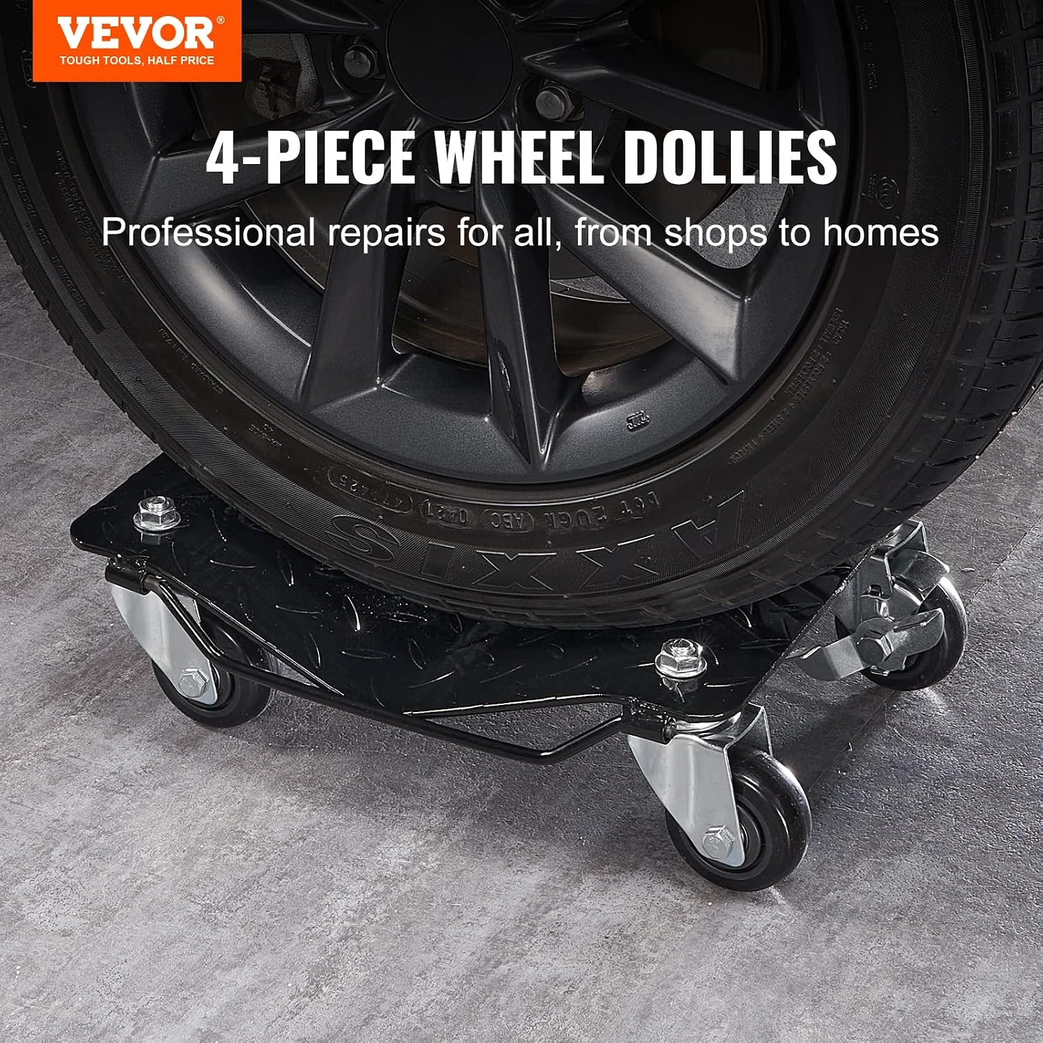 image:imageVEVOR Wheel Dolly Max Capacity 1500 Lbs Car Dolly Car Jack Dolly Lifter with Wheels Heavy Duty Vehicle Positioning Ratchet Tire Jack for Vehicle Car Auto Repair Moving Heavy Duty Steel Vehicle Positioning Ratchet Tire Jack with Wheels for Vehicle Car Auto Repair Moving Red Silver4 Pack
