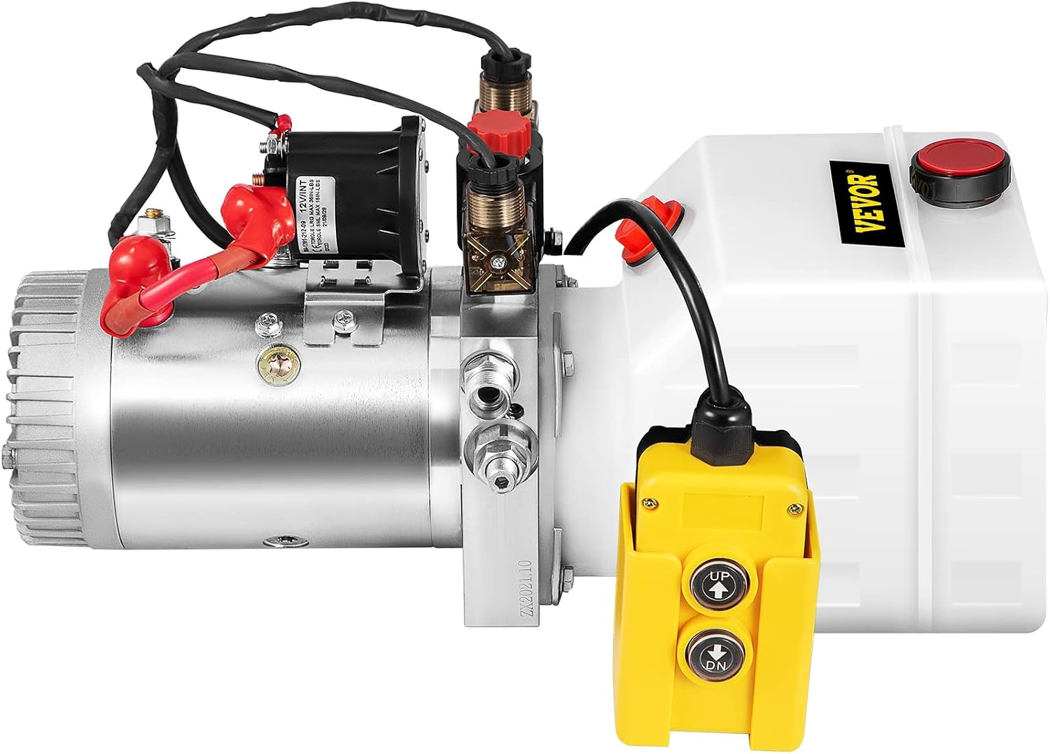 image:imageVevor Hydraulic Pump 3 Quart Hydraulic Power Unit Double Acting Hydraulic Pump for Dump Trailer Car Lifting 12V DC Plastic Oil Reservoir Plastic Double Acting Industrial amp Scientific