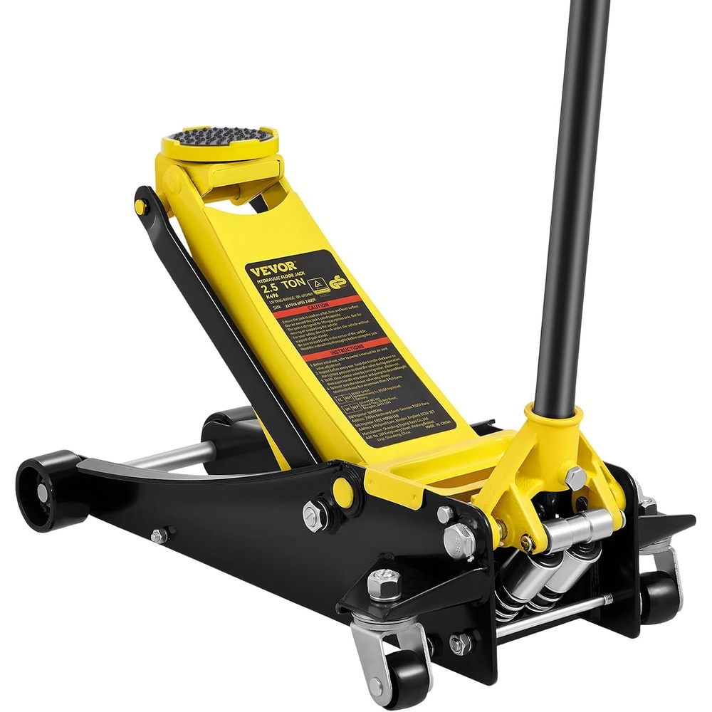 image:imageVEVOR 25 Ton Low Profile HeavyDuty Steel Racing Floor Jack with Dual Pistons Quick Lift Pump Lifting Range 364194925 Ton Steel
