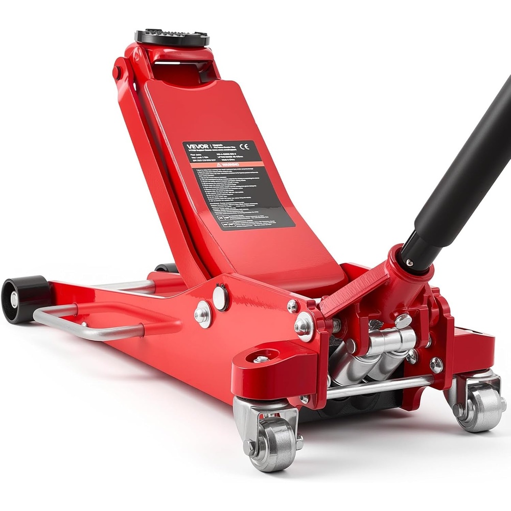 image:imageVEVOR 3 Ton Low Profile Floor Jack HeavyDuty Racing Dual Pistons Quick Lift Pump Lifting Range 3351969Aluminum