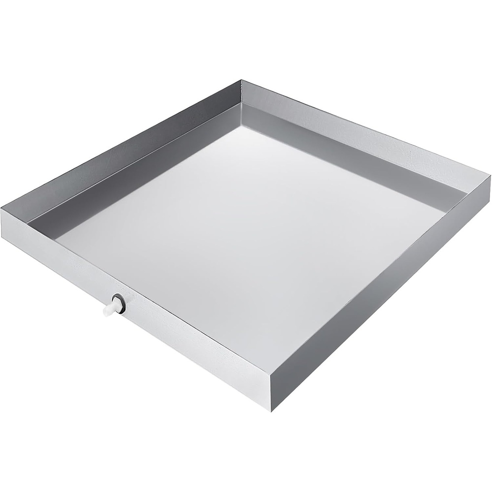 image:imageVEVOR 32 x 30 x 25 Inch Washing Machine Pan 18 GA Thickness 304 Stainless Steel Heavy Duty Compact Washer Drip Tray with Drain Hole amp Hose Adapter304 Stainless Steel27 x 25 x 25 Inch