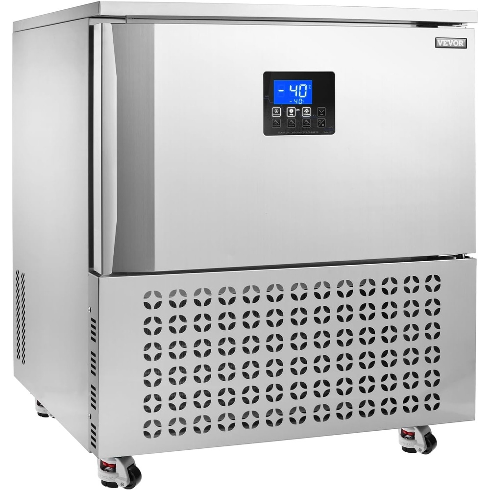 image:imageVEVOR 32L Blast Freezer 4 Trays Commercial Freezers Flashlt3168Fgt Mini Countertop Shock Frozen for Home 360 Fan Cooling Batch Freeze 304 Stainless Steel Blast Chiller for Seafood Ice Cream114L