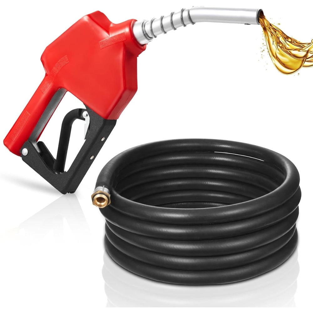 image:imageVEVOR 34Inch Barb Diesel Exhaust Fluid Nozzle Max Flow Rate 116 GPM Auto Shut Off Dispenser Nozzle with 3Speed Trigger Lock amp 34Inch OD19 mm Spout Used for Urea Industrial Fluids BlueRed with 20Ft hose