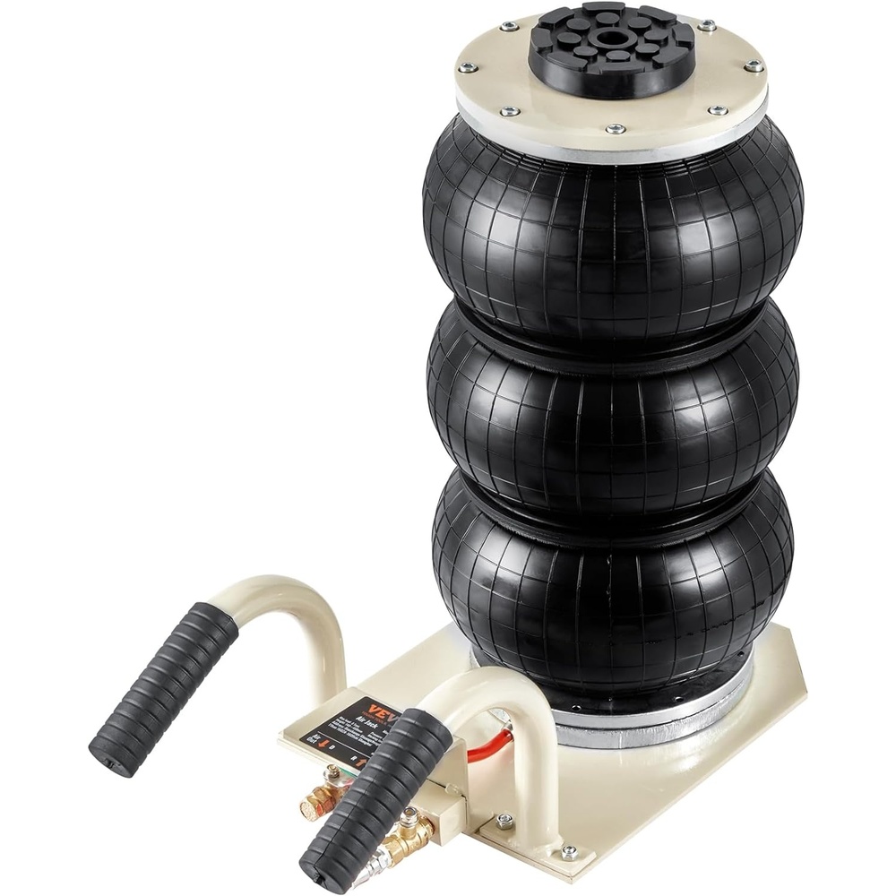 image:imageVEVOR Air Jack 3 Ton6600 lbs Triple Bag Air Jack Airbag Jack with Six Steel Pipes Lift up to 177 inch450 mm 35 s Fast Lifting Pneumatic Jack with Short Handles for Car Repair3Thigh 177inshort Handle