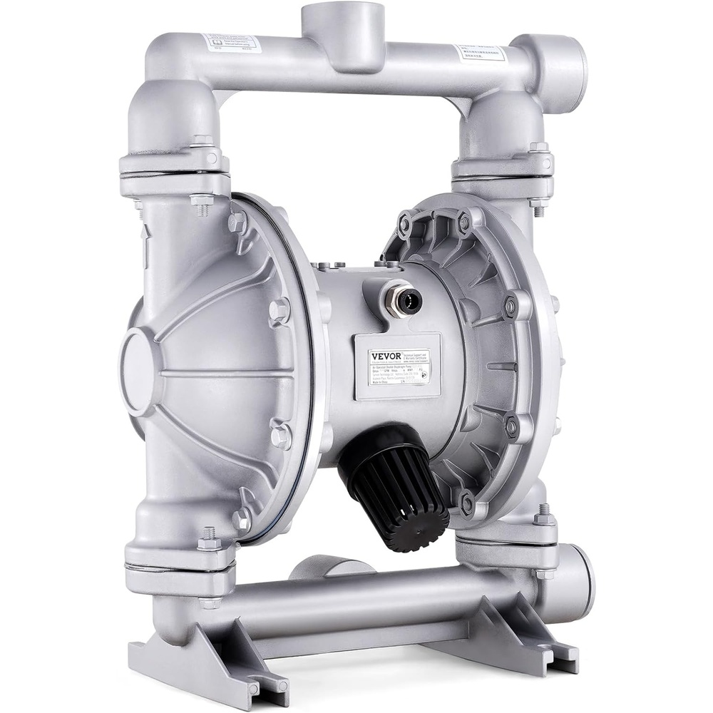 image:imageVEVOR AirOperated Double Diaphragm Pump 2 inch Inlet amp Outlet Aluminum Alloy Body 1584 GPM amp Max 120PSI Nitrile Diaphragm Transfer Pump for Petroleum Diesel Oil and Low Viscosity Fluids44 GPM