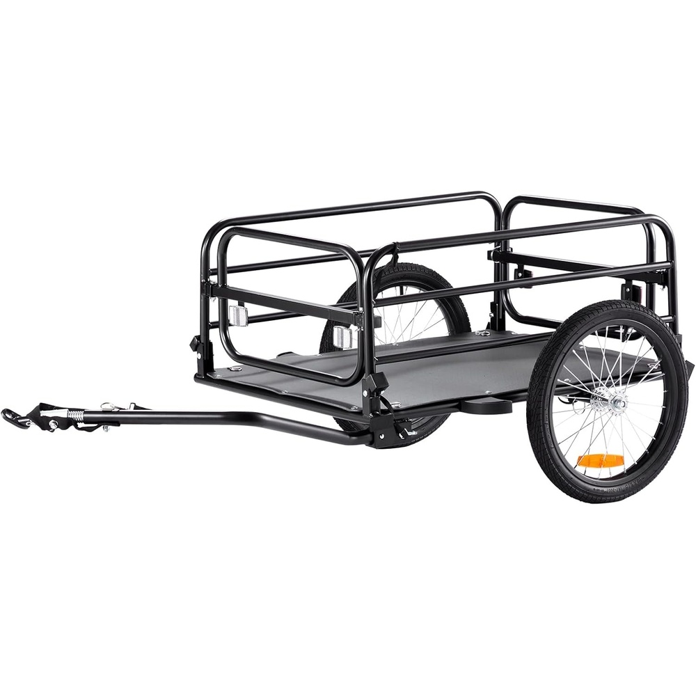 image:imageVEVOR Bike Cargo Trailer 88100160 lbs Load Capacity HeavyDuty Bicycle Wagon Cart Foldable Compact Storage with Universal Hitch160lb