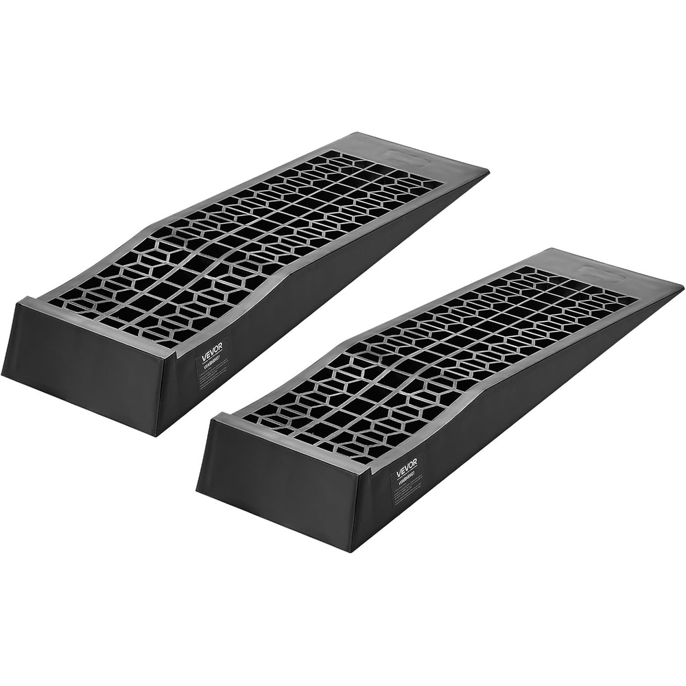 image:imageVEVOR Car Ramps 2 PCS 13000 lbs GVW Capacity 63 in Lift Height Portable High Profile Car Service Ramps for Home Garage Maintenance and Oil Changes Heavy Duty for Truck SUV Vehicle Repair Black26275inch