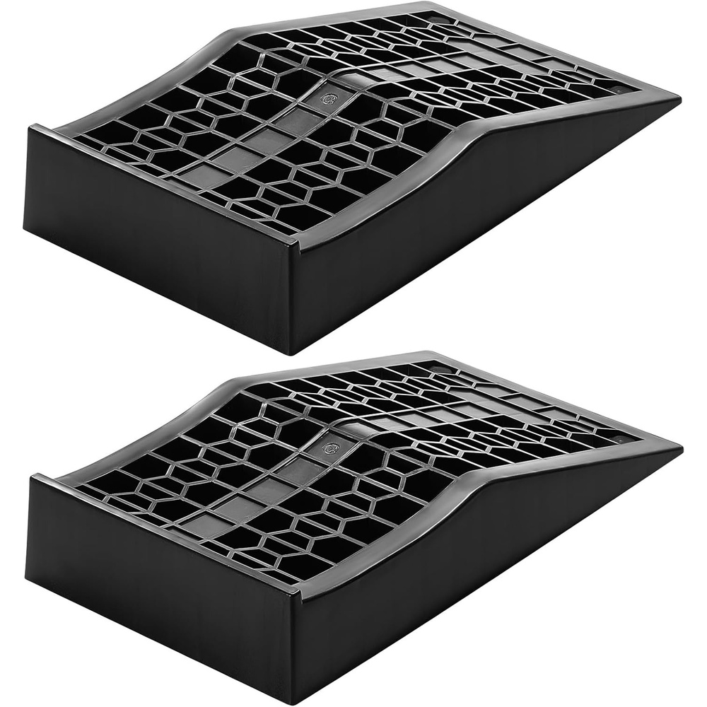 image:imageVEVOR Car Ramps 2 PCS 20000 lbs GVW Capacity 26 in Lift Height Portable Low Profile Car Service Ramps for Home Garage Maintenance amp Oil Changes Heavy Duty for Low Chassis Vehicle amp Support Jack