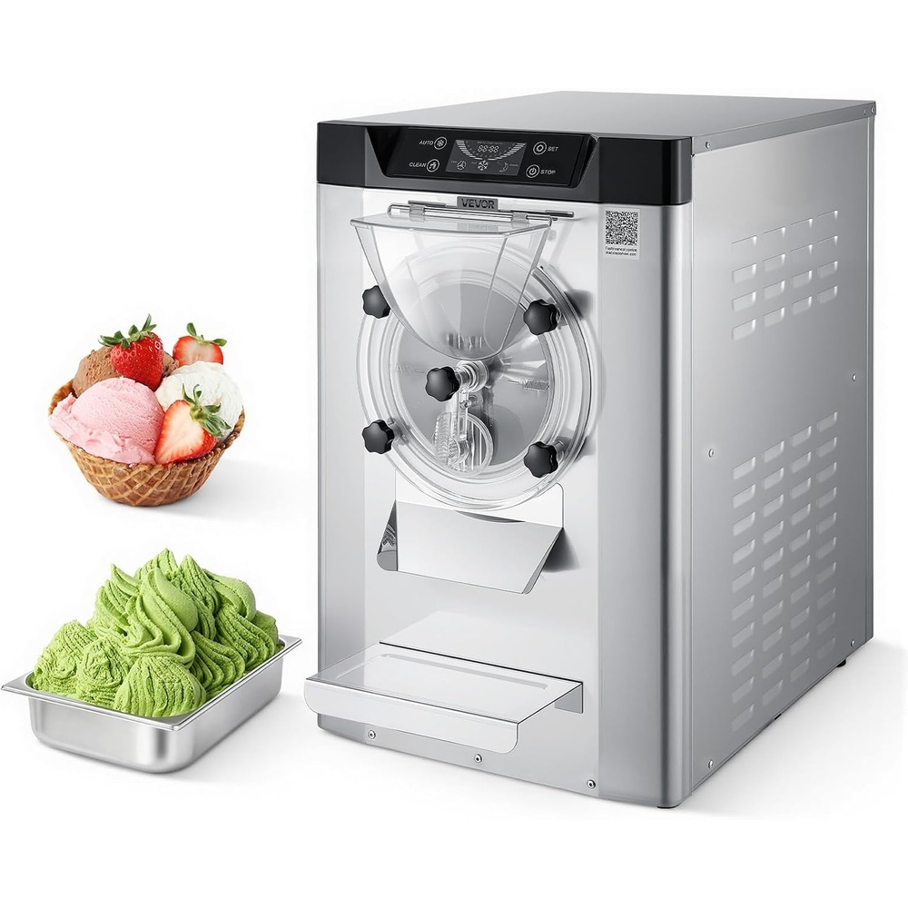 image:imageVEVOR Commercial Ice Cream Machine 1400W 2053 Gph Hard Serve Ice Cream Maker with LED Display Screen Auto ShutOff Timer One Flavors Perfect for Restaurants Snack bar Supermarkets634 Qt 2000W