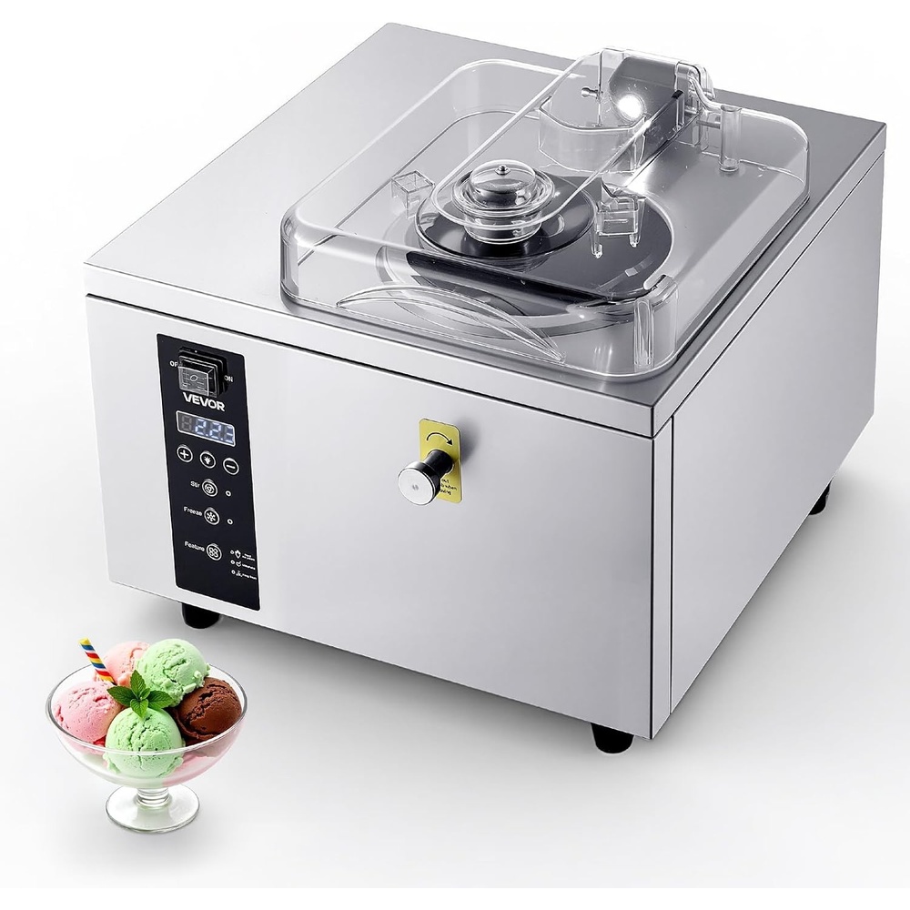 image:imageVEVOR Commercial Ice Cream Machine 1400W 2053 Gph Hard Serve Ice Cream Maker with LED Display Screen Auto ShutOff Timer One Flavors Perfect for Restaurants Snack bar Supermarkets296 Qt 500W
