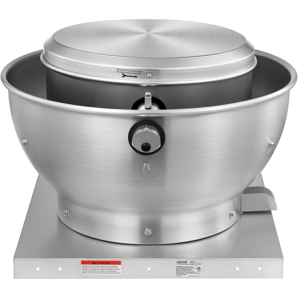 image:imageVEVOR Commercial Kitchen Exhaust Fan 1616 CFM Restaurant Canopy Hood Exhaust Fan 05HP 375W Direct Drive Food Truck Hood Vent High Speed amp Low Noise for Warehouse Agriculture075HP 560W