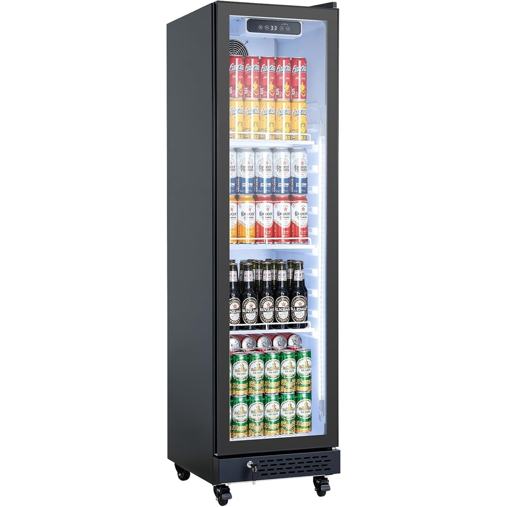 image:imageVEVOR Commercial Merchandiser Refrigerator 61 CuFt 173 L Glass Door Display Refrigerator Upright Beverage Cooler with Customizable Lightbox 3 Adjustable Shelves amp Soft LED Light for Homes Shops69 cuftnew