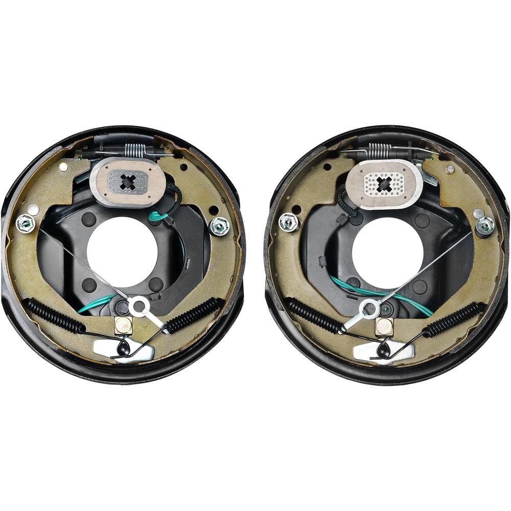 image:imageVEVOR Electric Trailer Brake Assembly 10 x 214 1 Pair SelfAdjusting Electric Brakes Kit for 3500 lbs Axle 4Hole Mounting Backing Plates for Brake System Part Replacement 1 Right 1 Left1 Pair Brakes