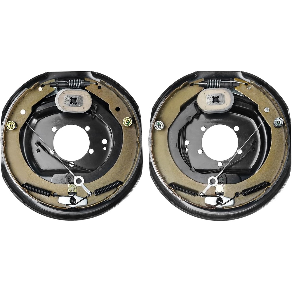 image:imageVEVOR Electric Trailer Brake Assembly 12 x 2 2 Pairs SelfAdjusting Electric Brakes Kit for 7000 lbs Axle 5Hole Mounting Backing Plates for Braking System Part Replacement 2 Right 2 Left Electric Brakes Kit for 7000 lbs Axle 5Hole Mounting Backing Plates for Braking System Part Replacement 2 Right 2 Left1 Pair Brakes