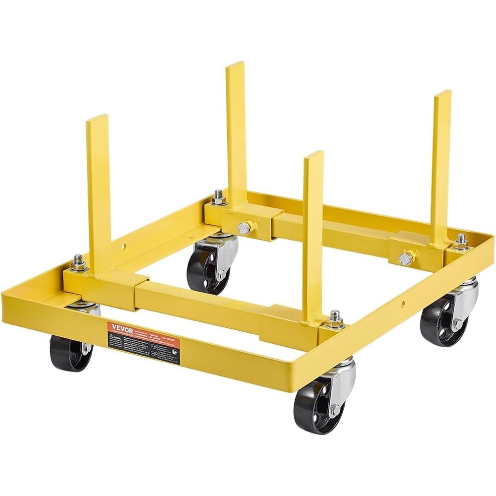 image:imageVEVOR Engine Stand 750 LBS Load Capacity Engine Motor Stand HeavyDuty Steel Motor Holder with 4 Swivel Casters and 4 Hook Positions Suitable for BBChevy and GEN1 SBChevy EnginesYellow