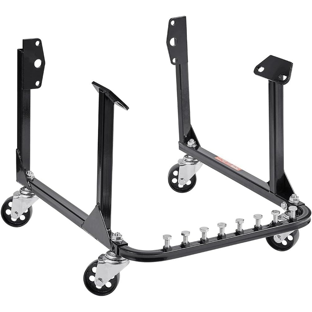 image:imageVEVOR Engine Stand 750 LBS Load Capacity Engine Motor Stand HeavyDuty Steel Motor Holder with 4 Swivel Casters and 4 Hook Positions Suitable for BBChevy and GEN1 SBChevy EnginesBlack