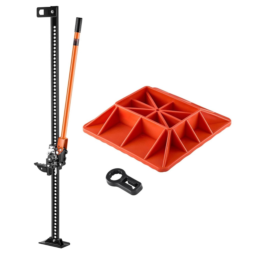 image:imageVEVOR Farm Jack with Base 48 Utility High Lift Farm Jack 318 Ton 7000 lbs Capacity Ratcheting Off Road Utility Jacks HeavyDuty Lift Jacks with 512425 Lifting Range for Tractor TruckSUV60 inch with Base