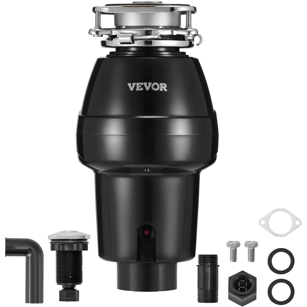 image:imageVEVOR Food Waste Garbage Disposal 34HP 1500RPM AC Motor Continuous Feed Kitchen Sink Garbage Disposer 3Bolt Mount Food Waste Grinding System with Splash Guard amp Power Cord for Kitchens12 HP 3450RPM