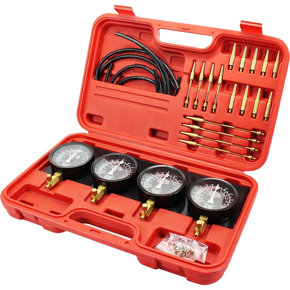 image:imageVEVOR Fuel Vacuum Carburetor Synchronize Tool Kit Fuel Vacuum Carburetor Synchronizer carb sync Gauge Set with Rubber Hose