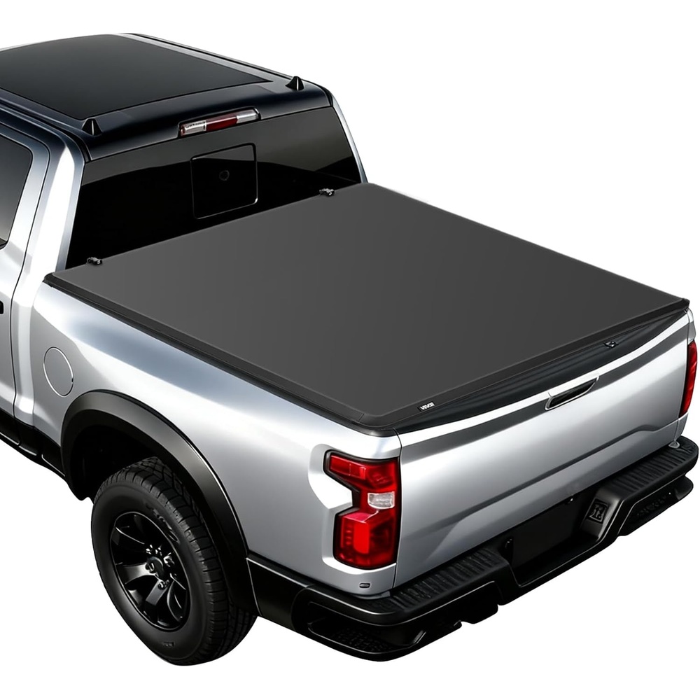 image:imageVEVOR Hard TriFold Truck Bed Tonneau Cover Compatible with 20192025 Dodge Ram 1500 56 ft 674 in Bed Waterproof LowProfile Hard Folding Truck Tonneau Cover with Aluminum Alloy Support Bar64ft