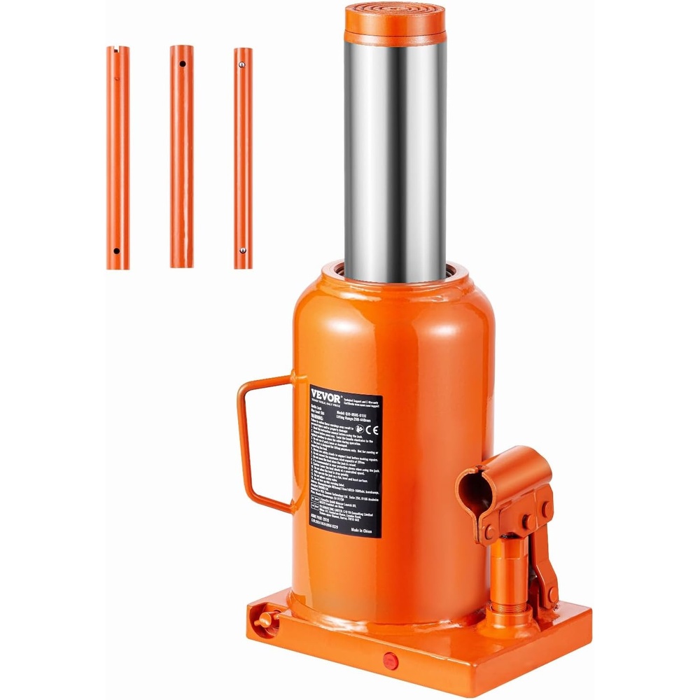 image:imageVEVOR Hydraulic Bottle Jack 30 Ton66138 lbs Welded Bottle Jack with 11221866 Lifting Range amp 3Section Long Handle for Car Pickup Truck RV Auto Repair Industrial Engineering50T