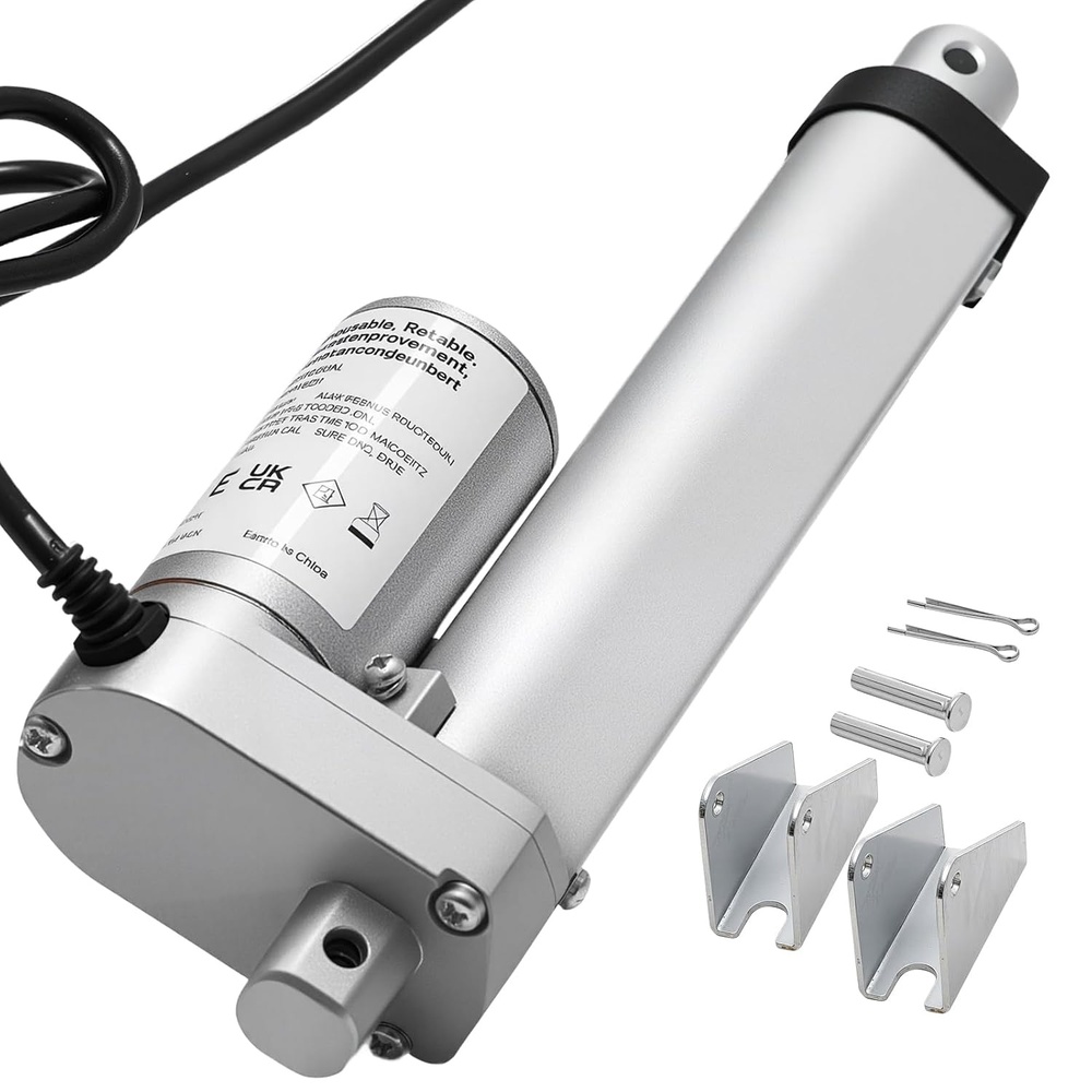 image:imageVEVOR Linear Actuator 12V 12 Inch High Speed 055s Linear Actuator 220lbs1000N Linear Motion Actuator with Mounting Bracket and IP54 Protection4 Inch