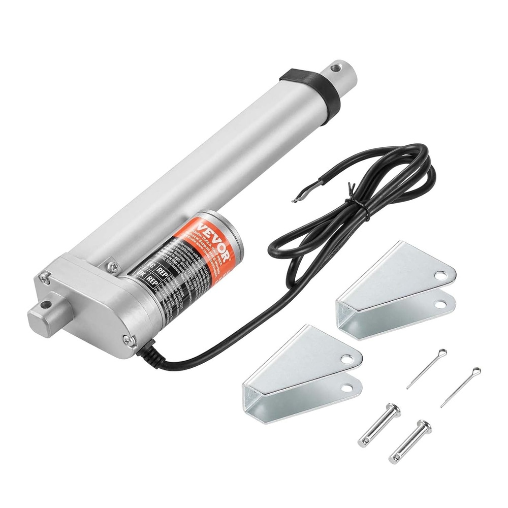 image:imageVEVOR Linear Actuator 12V 12 Inch High Speed 055s Linear Actuator 220lbs1000N Linear Motion Actuator with Mounting Bracket and IP54 Protection6 Inch