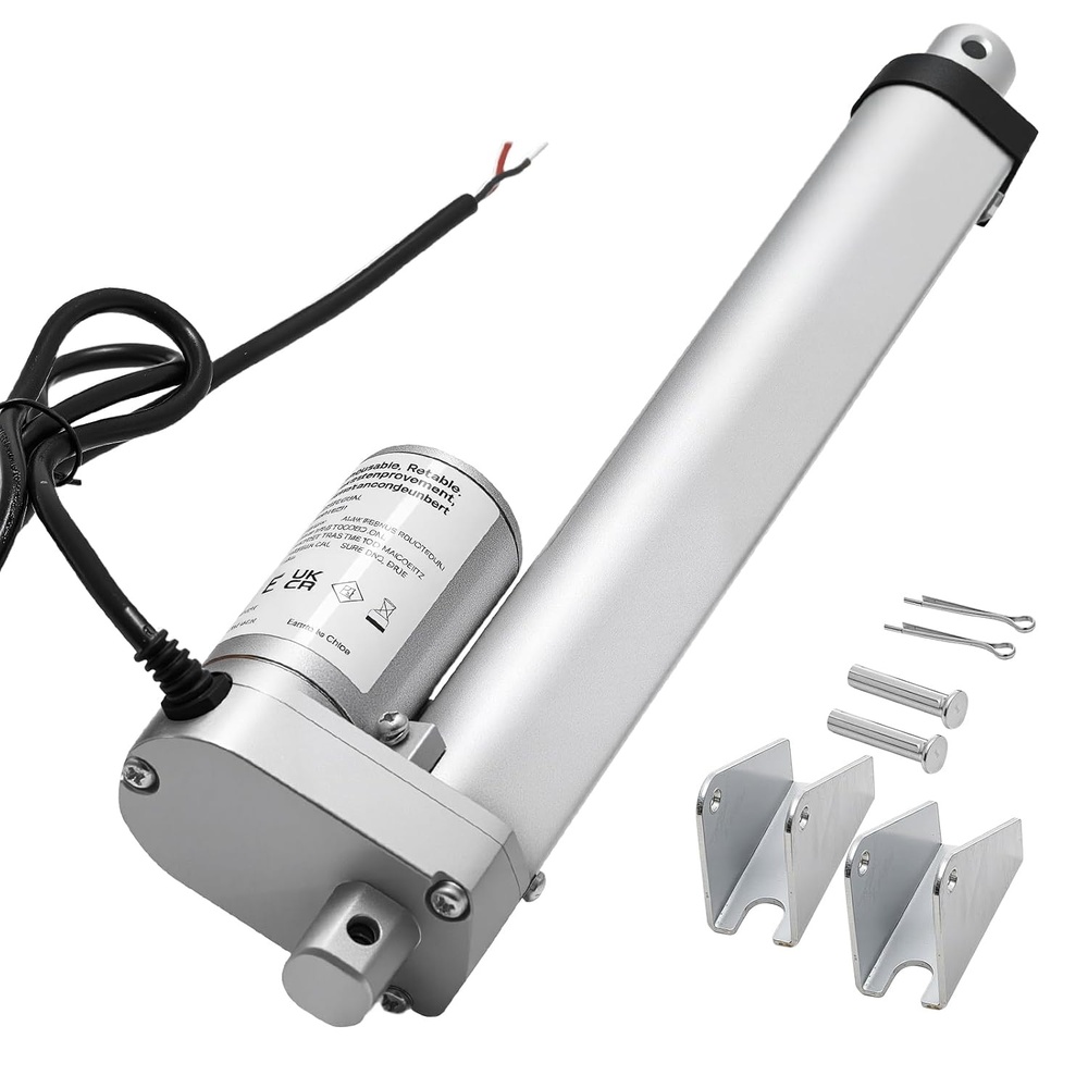 image:imageVEVOR Linear Actuator 12V 12 Inch High Speed 055s Linear Actuator 220lbs1000N Linear Motion Actuator with Mounting Bracket and IP54 Protection8 Inch