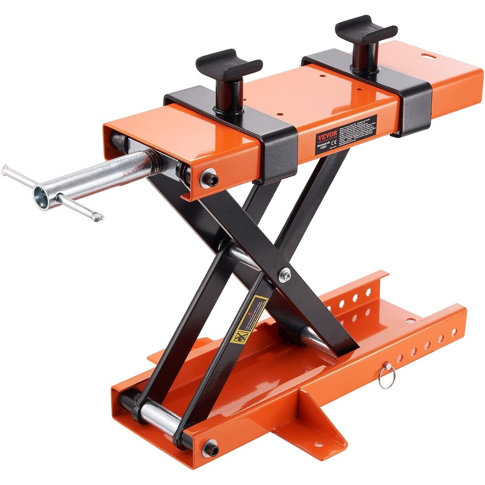image:imageVEVOR Motorcycle Lift 1100lbs ATV Scissor Lift Jack with Dolly amp Hand Crank Garage Repair Center Hoist Crank Stand with Wide Deck and Tool Tray for Street Bikes Cruiser Bikes Touring Motorcycles Garage Repair Center Hoist Crank Stand with Wide Deck and Tool Tray for Street Bikes Cruiser Bikes Touring Motorcycles1100 lbsScissorwith Saddle Safety Pin