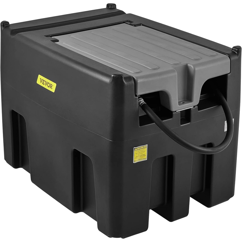image:imageVEVOR Portable Diesel amp Gasoline Tank 58 Gallon 10 GPM Flow Rate Diesel Fuel Tank with 12V Electric Transfer Pump 131ft Hose Auto Fueling Nozzle Transfer Tank for Easy Fuel Transportation RedBlack