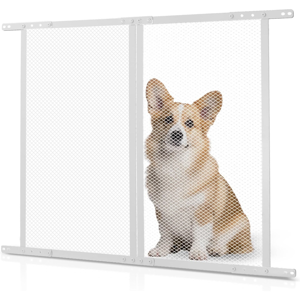 image:imageVEVOR RV Screen Door Protector 225 x 20 inch Door Grille Easy to Install and Disassemble Reinforced Breathable Protective Mesh Aluminum Alloy Camper RV Entry Protector for Pet Protection Black24 x 26 in